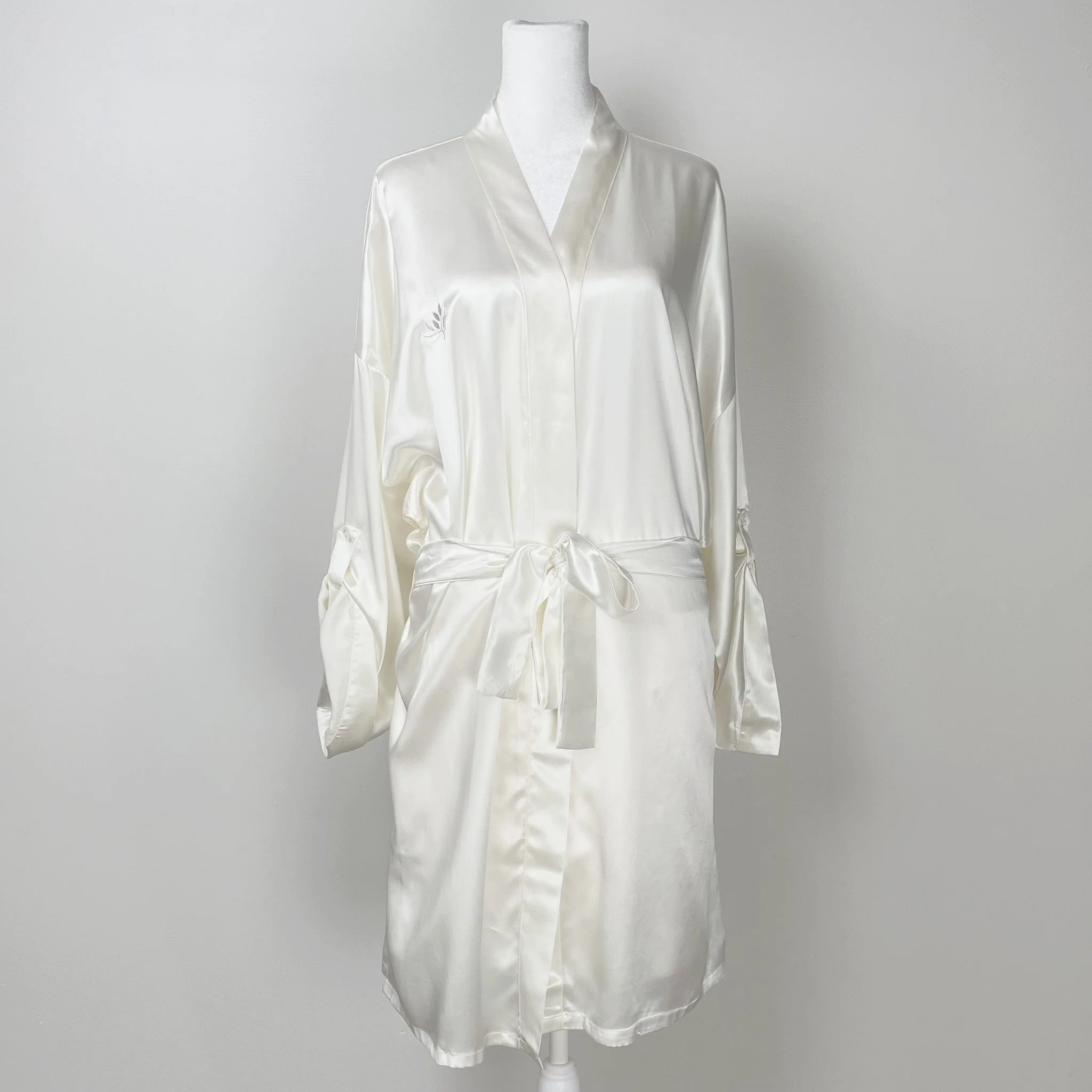 100% Pure Silk Robe - Natural Ivory - Image 14