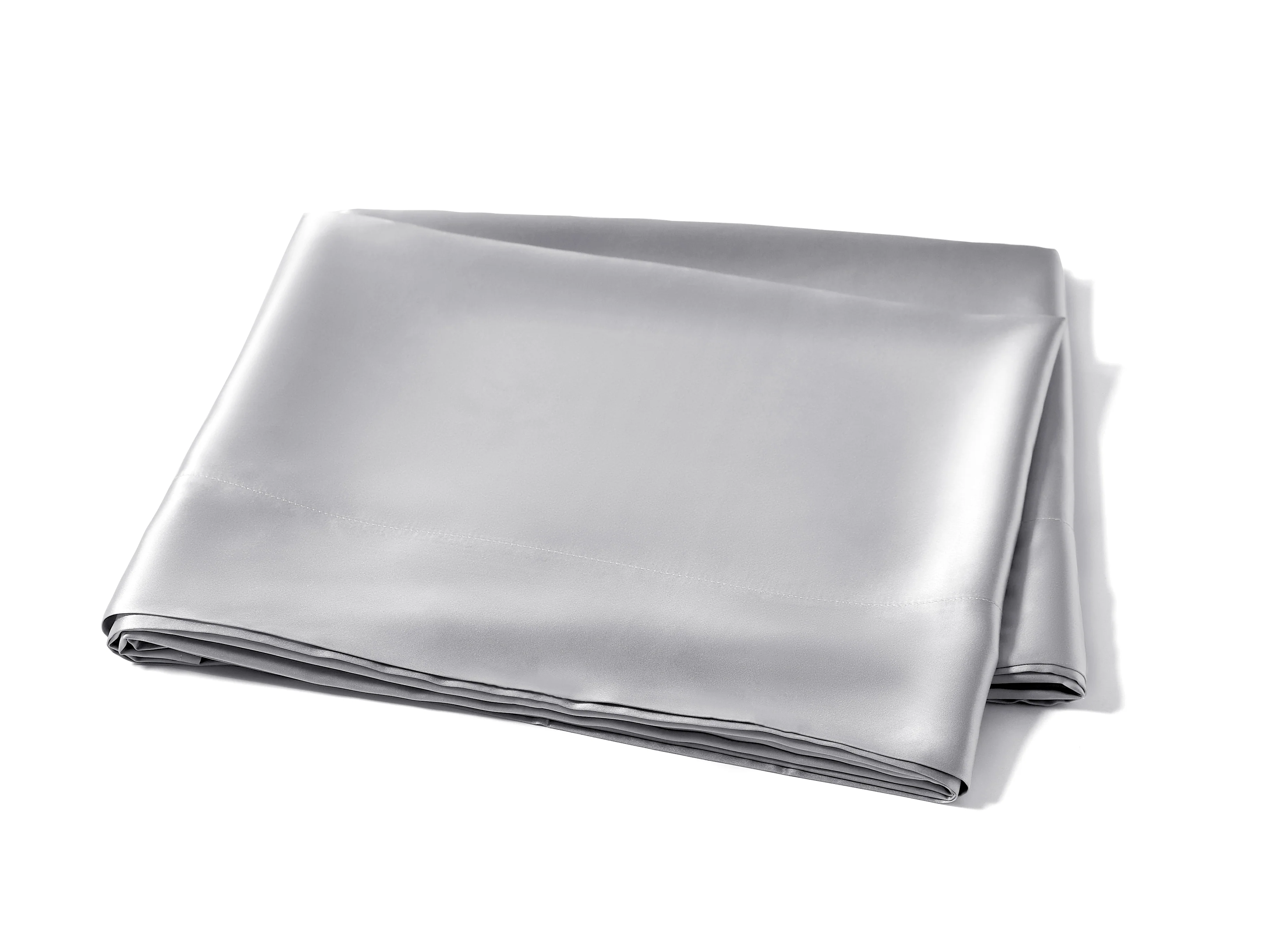 22 Momme Silk Flat Sheet - Silver - Image 5