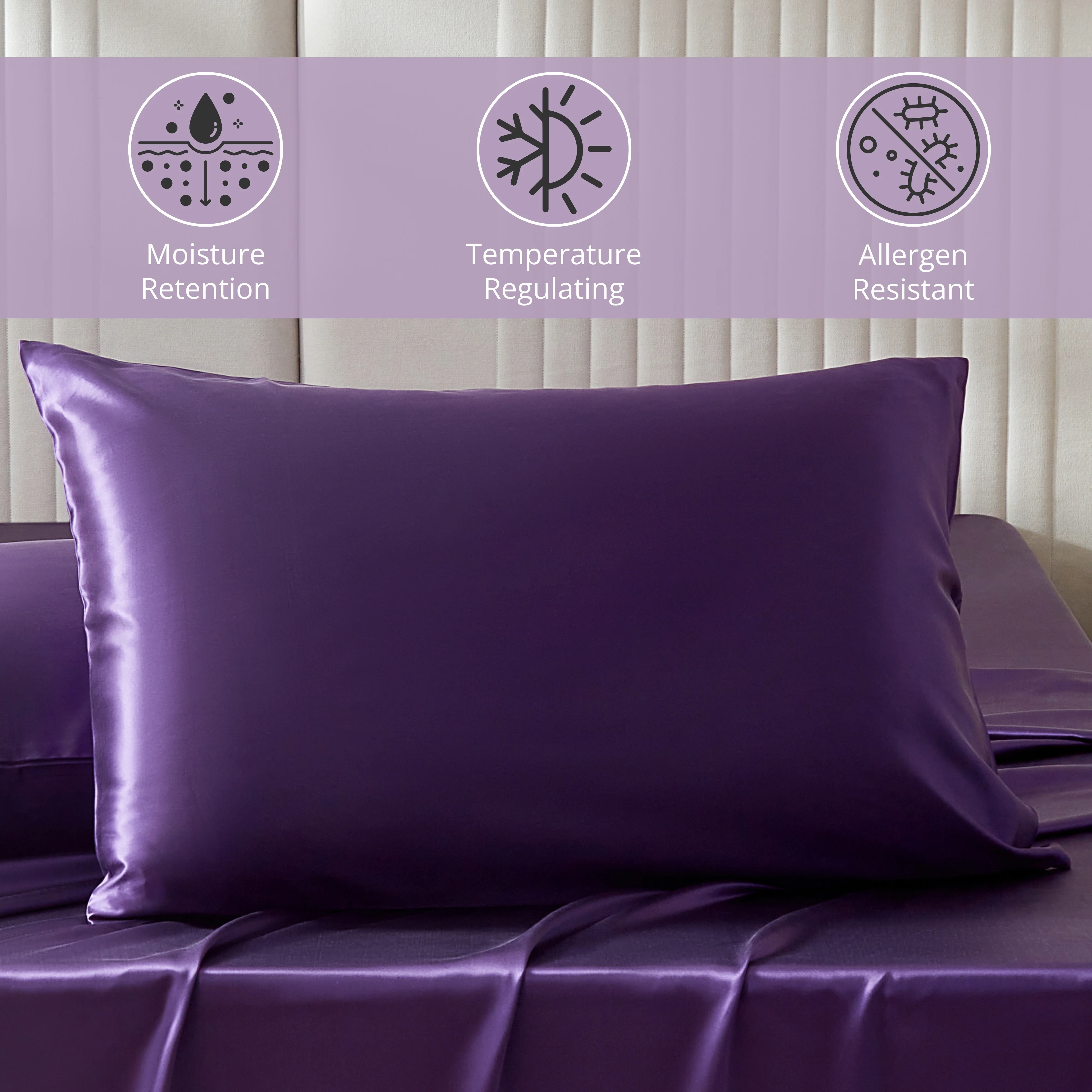 22 Momme Silk Pillowcase - Plum - Image 3