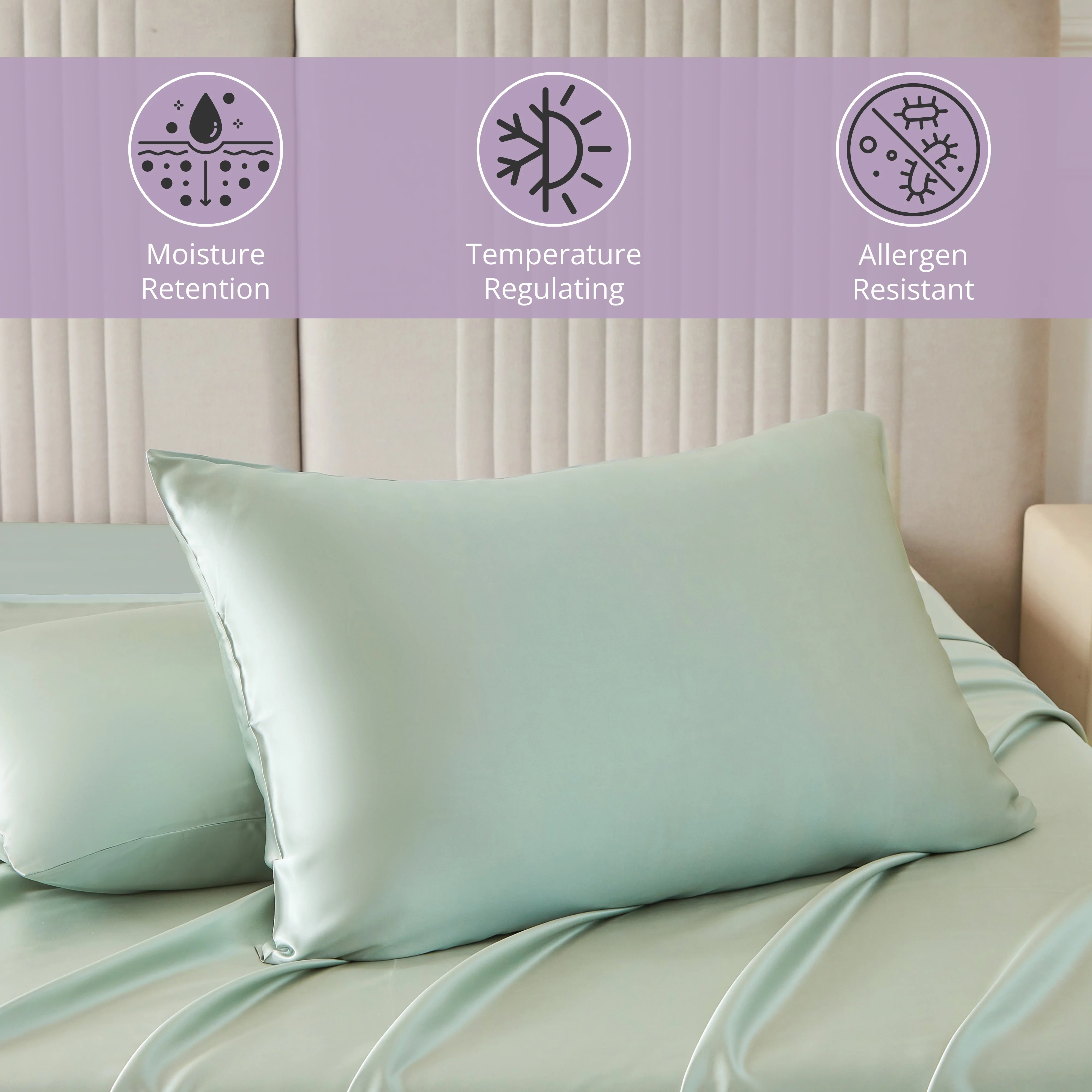 22 Momme Silk Pillowcase - Sage - Image 3