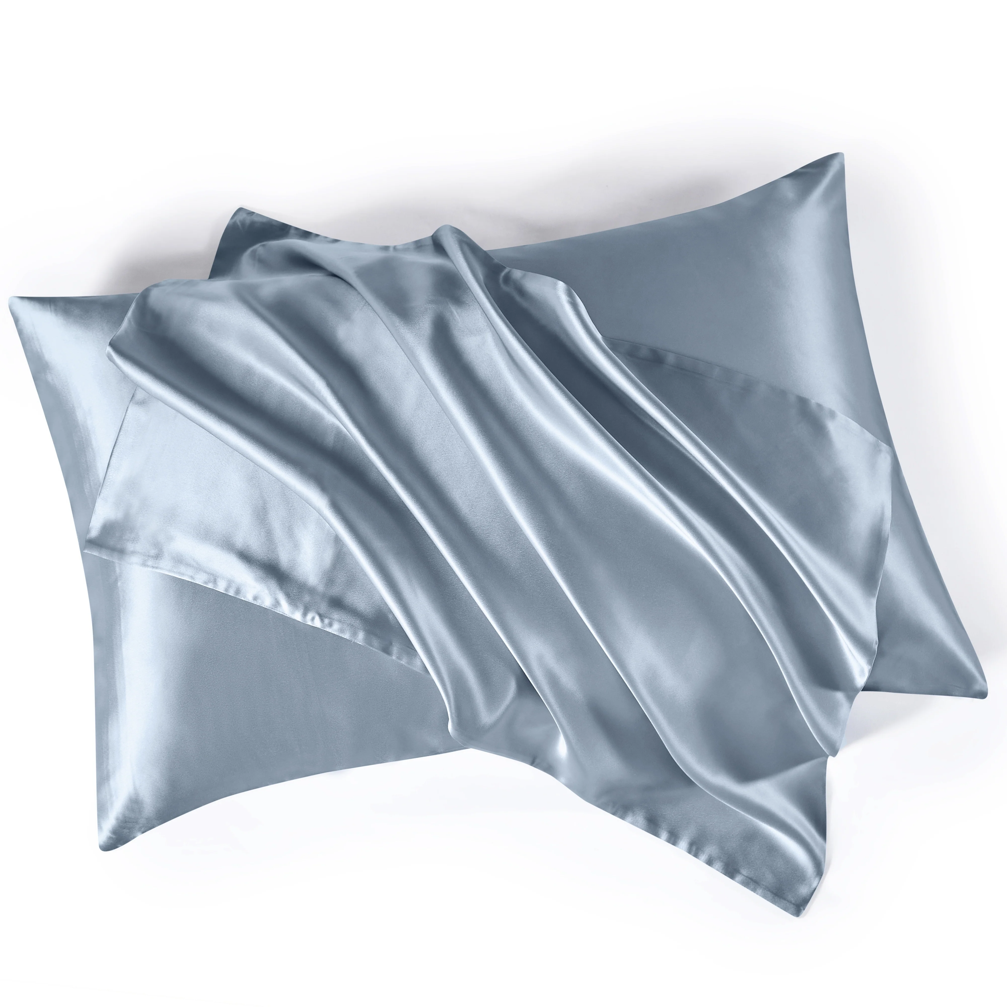 22 Momme Silk Pillowcase - Steel Blue - Image 8