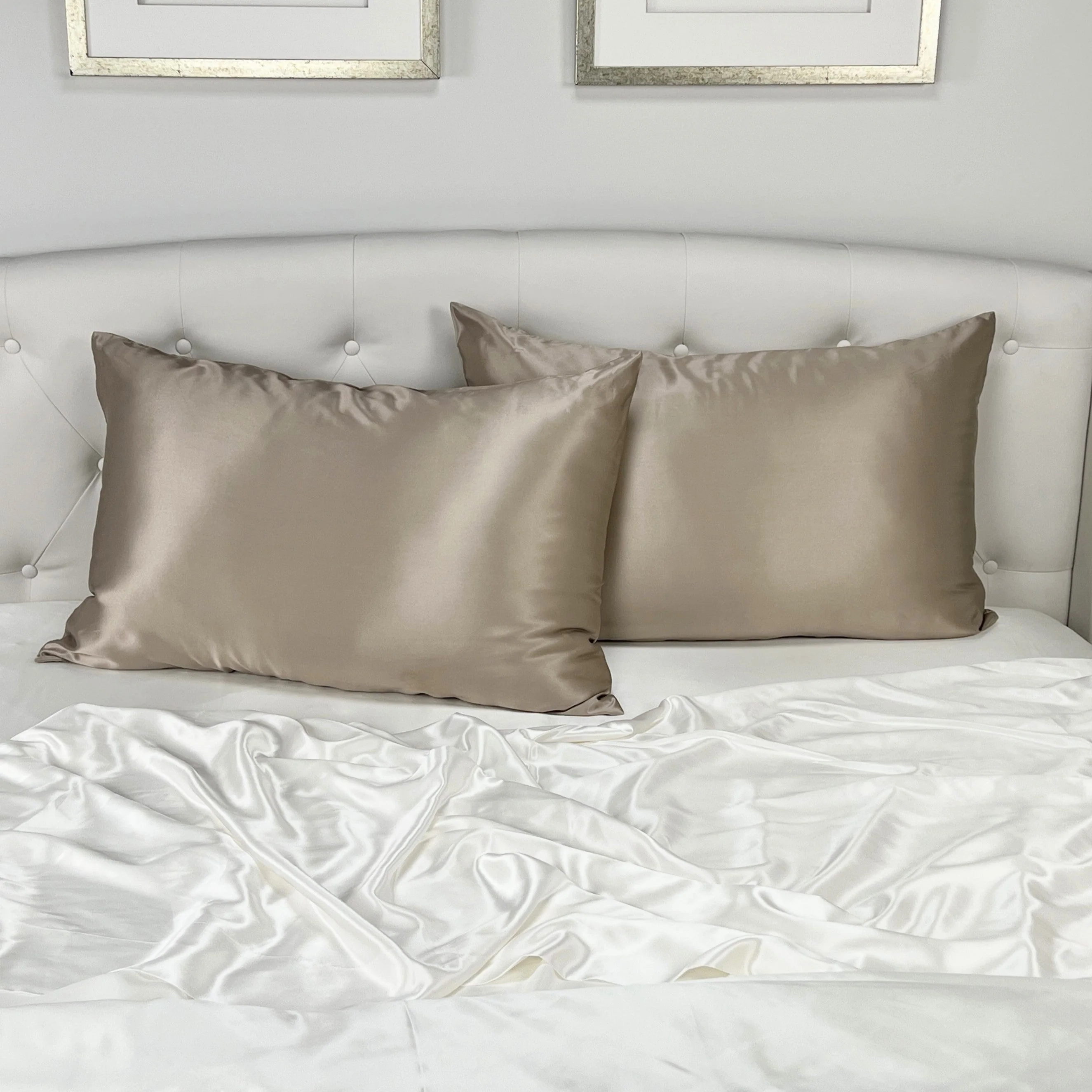 22 Momme Silk Pillowcase - Taupe - Image 9