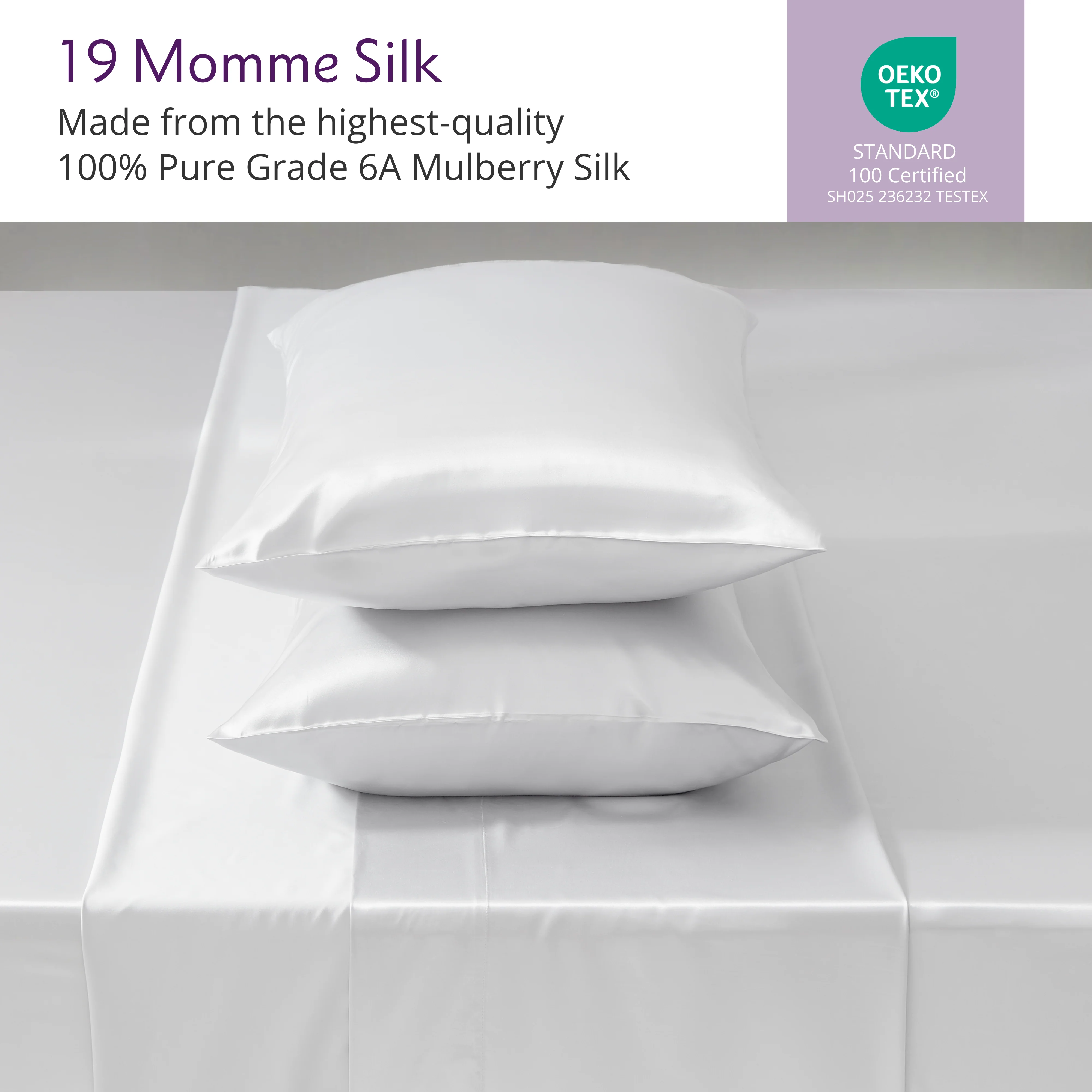 30 Momme Silk Sheet Set - White - Image 4