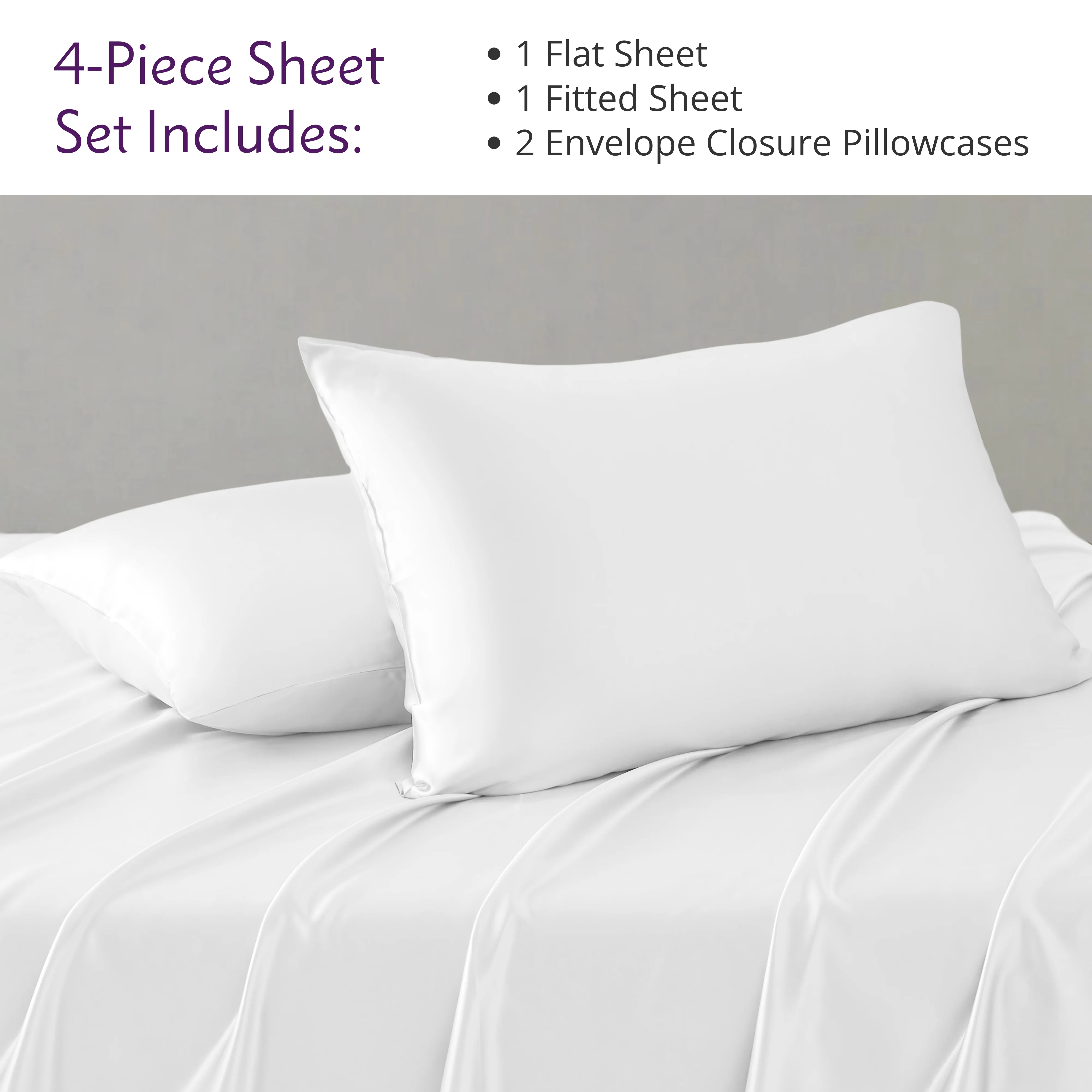 30 Momme Silk Sheet Set - White - Image 5
