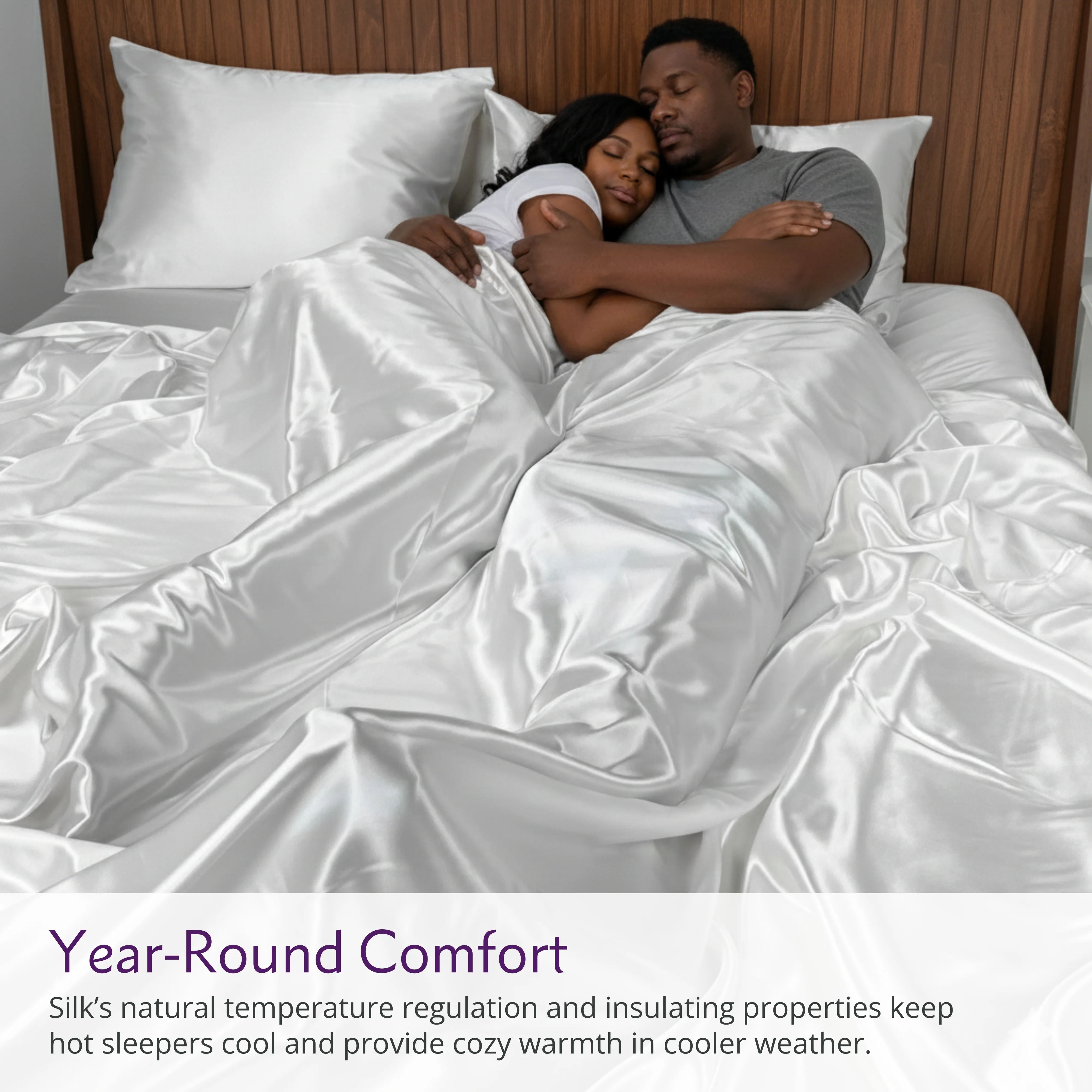 30 Momme Silk Sheet Set - White - Image 8