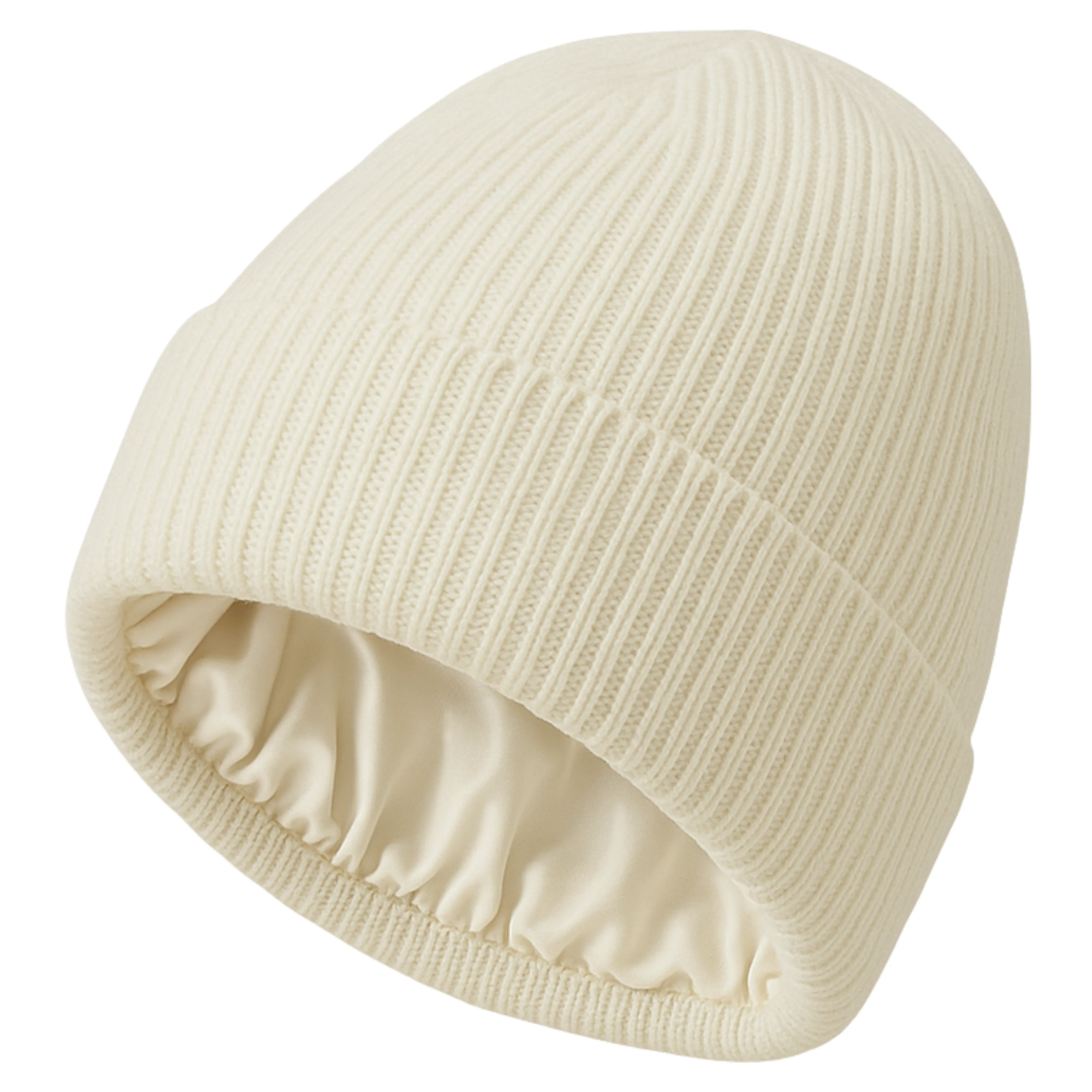 Silk-Lined Wool & Cashmere Beanie - Natural Ivory - Image 7