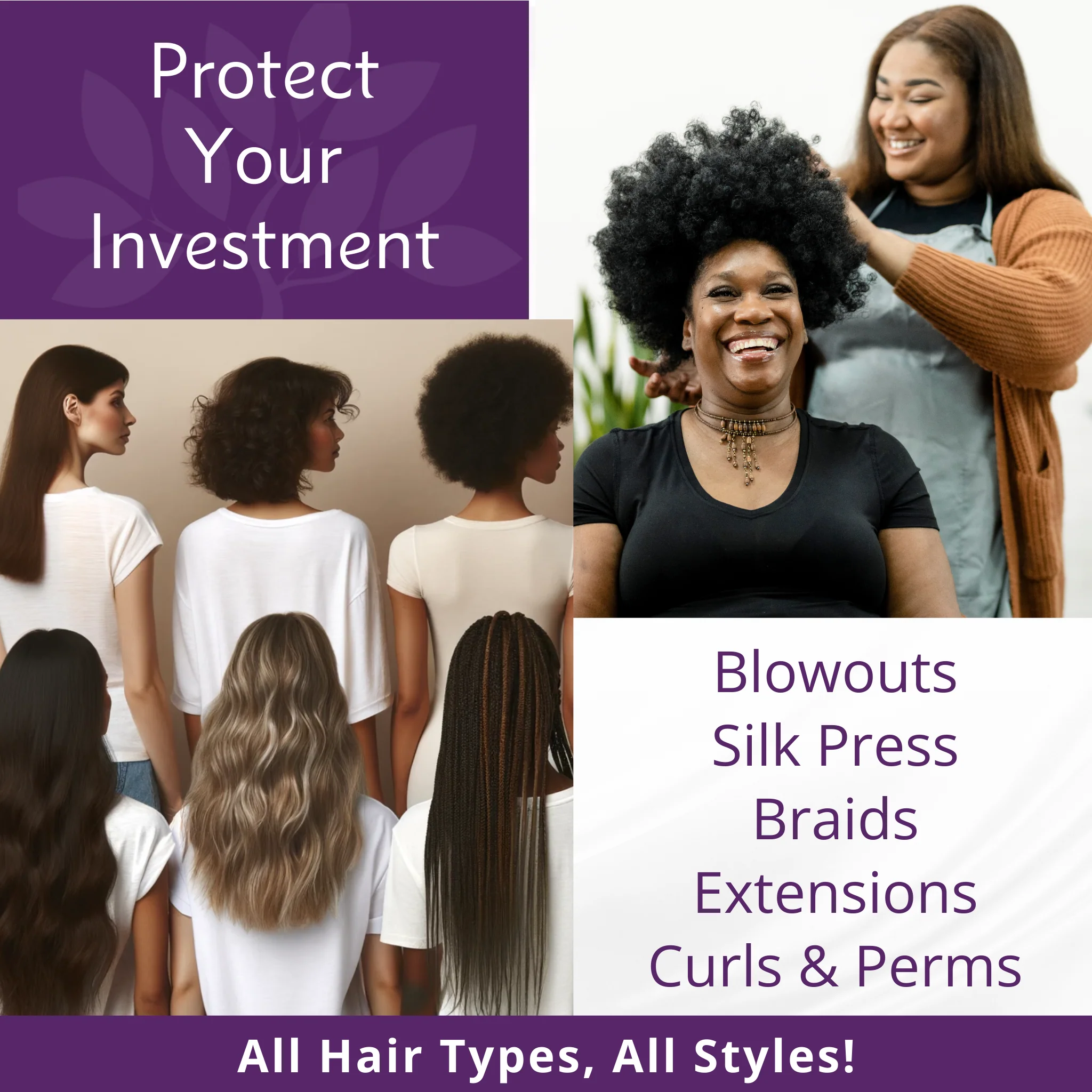 Silk Long Hair Reversible Bonnet - Ivory - Image 7