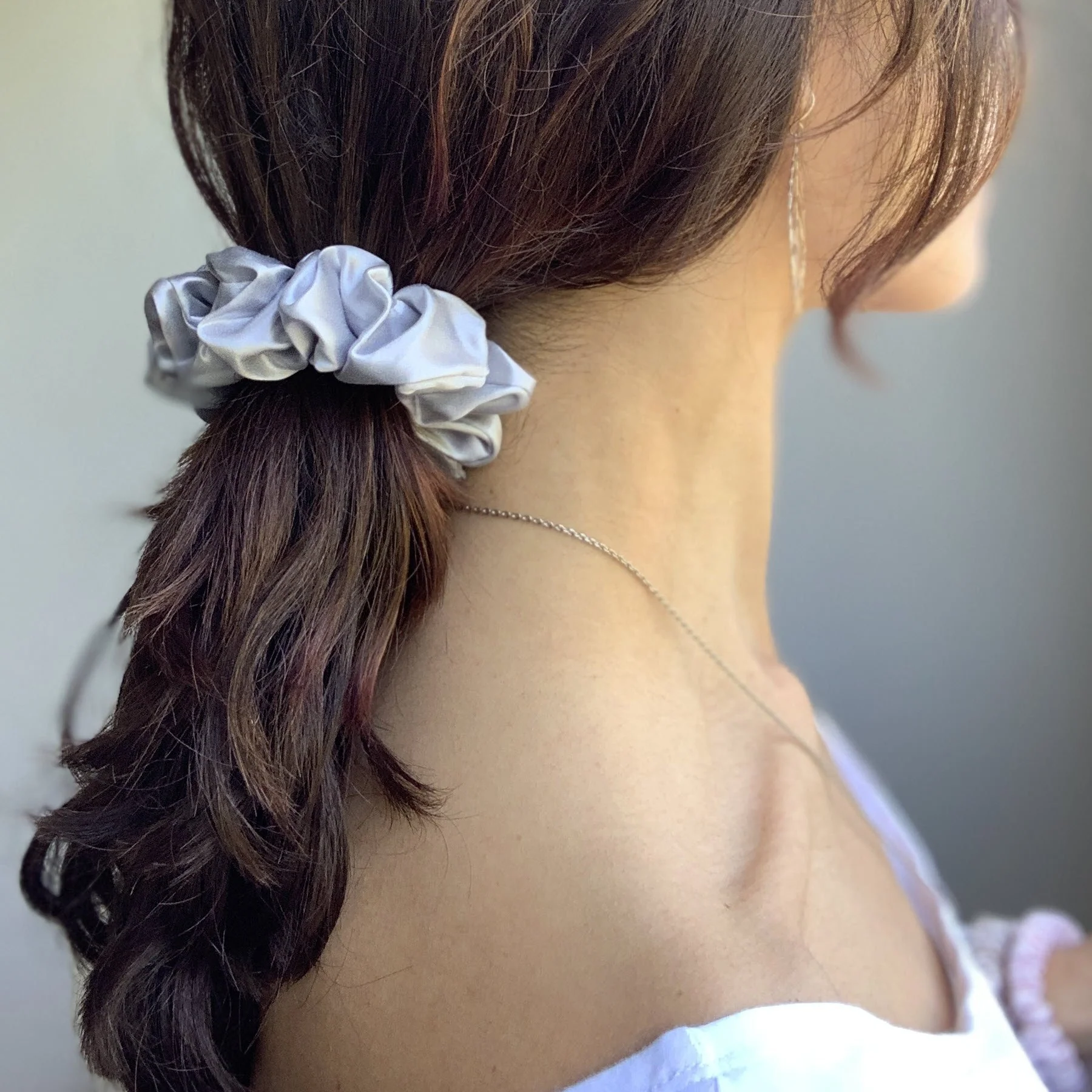 Silk Scrunchies - Black, Silver, Grey - Image 11