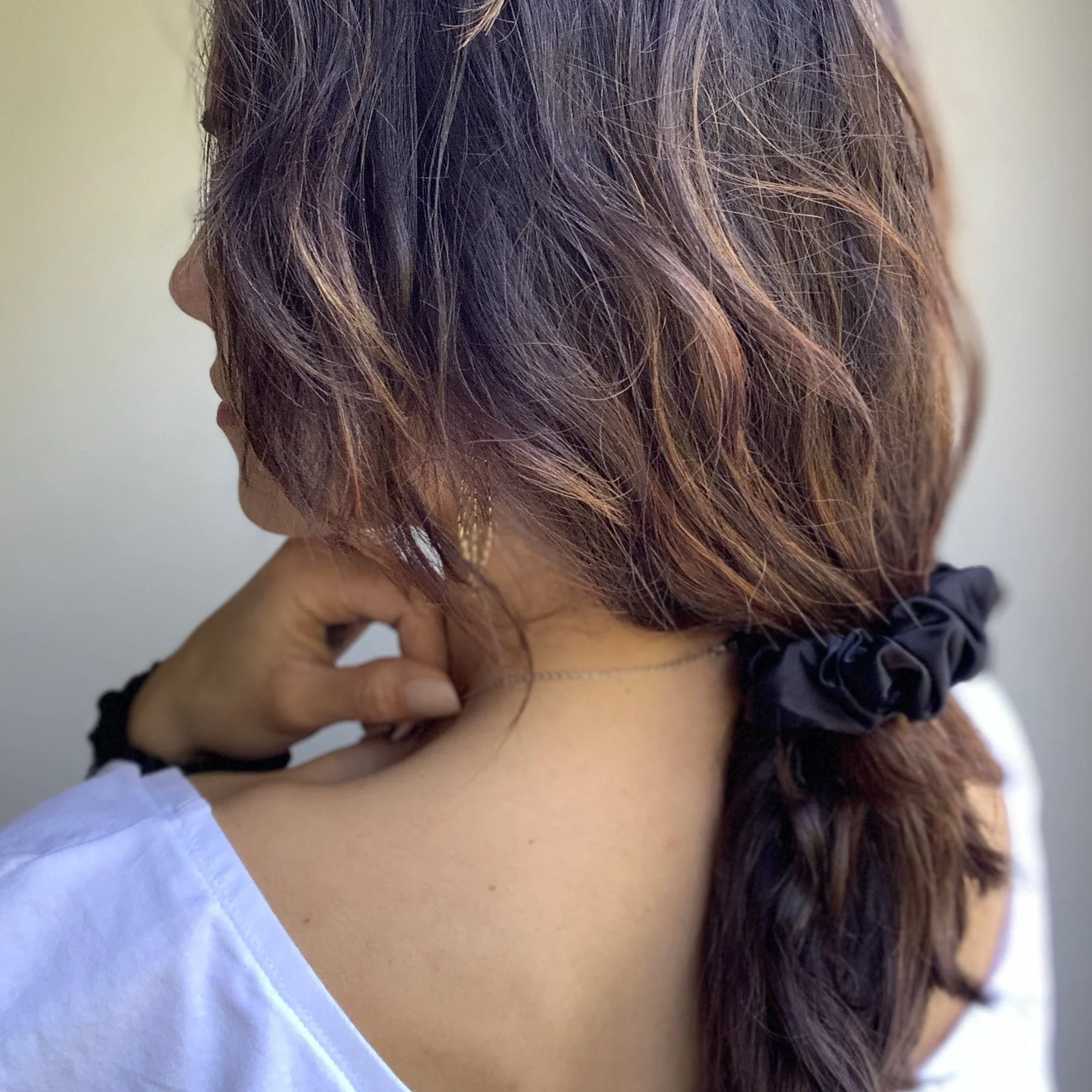 Silk Scrunchies - Black, Silver, Grey - Image 12