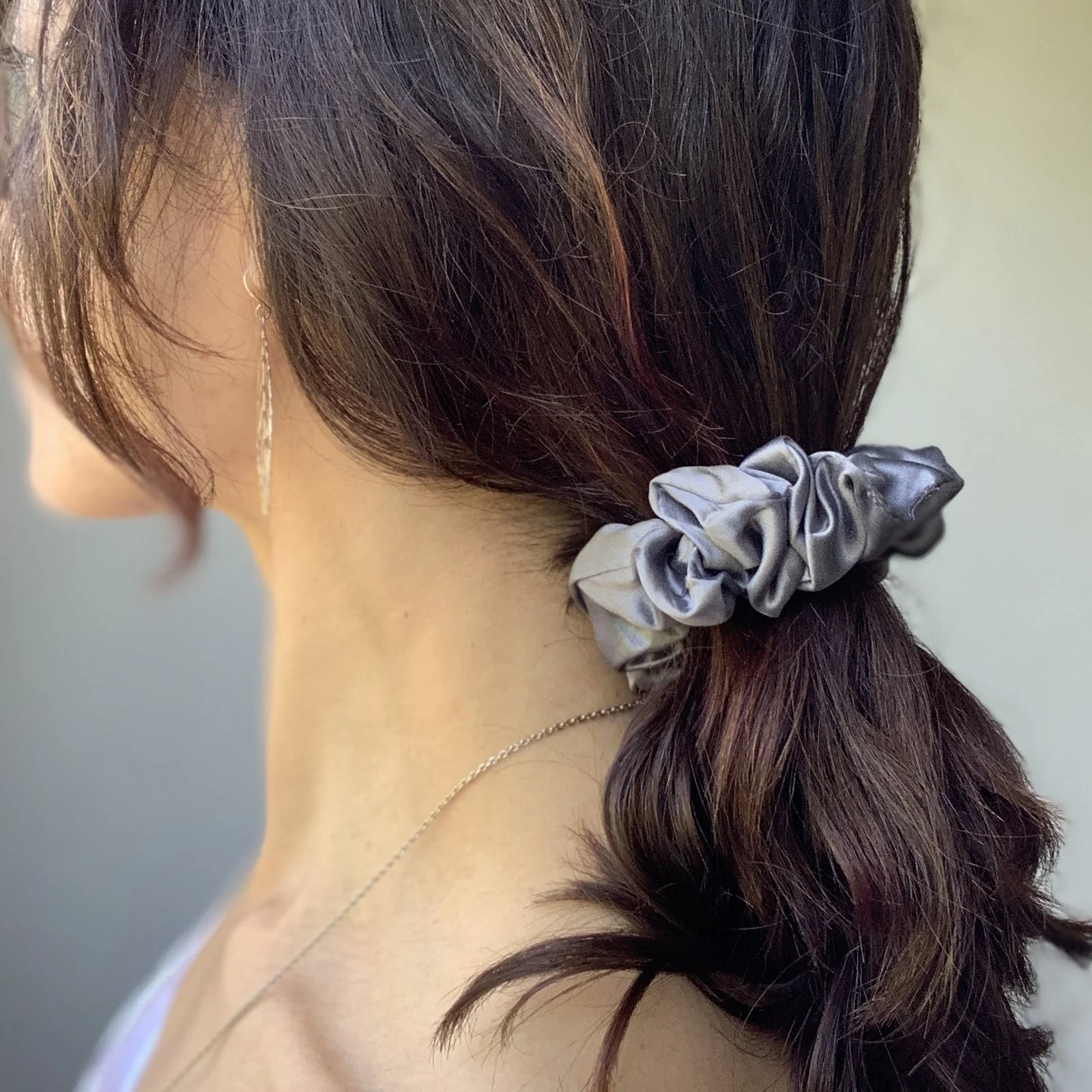 Silk Scrunchies - Black, Silver, Grey - Image 13