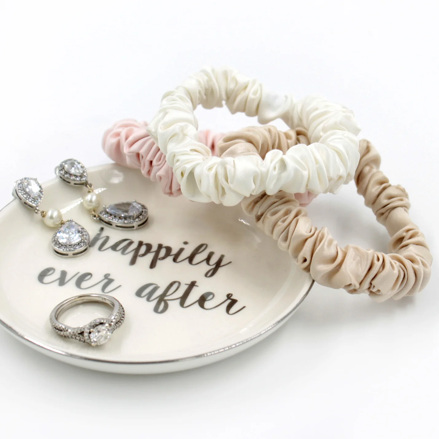 Silk Scrunchies - Ivory, Pink, Sand - Image 14