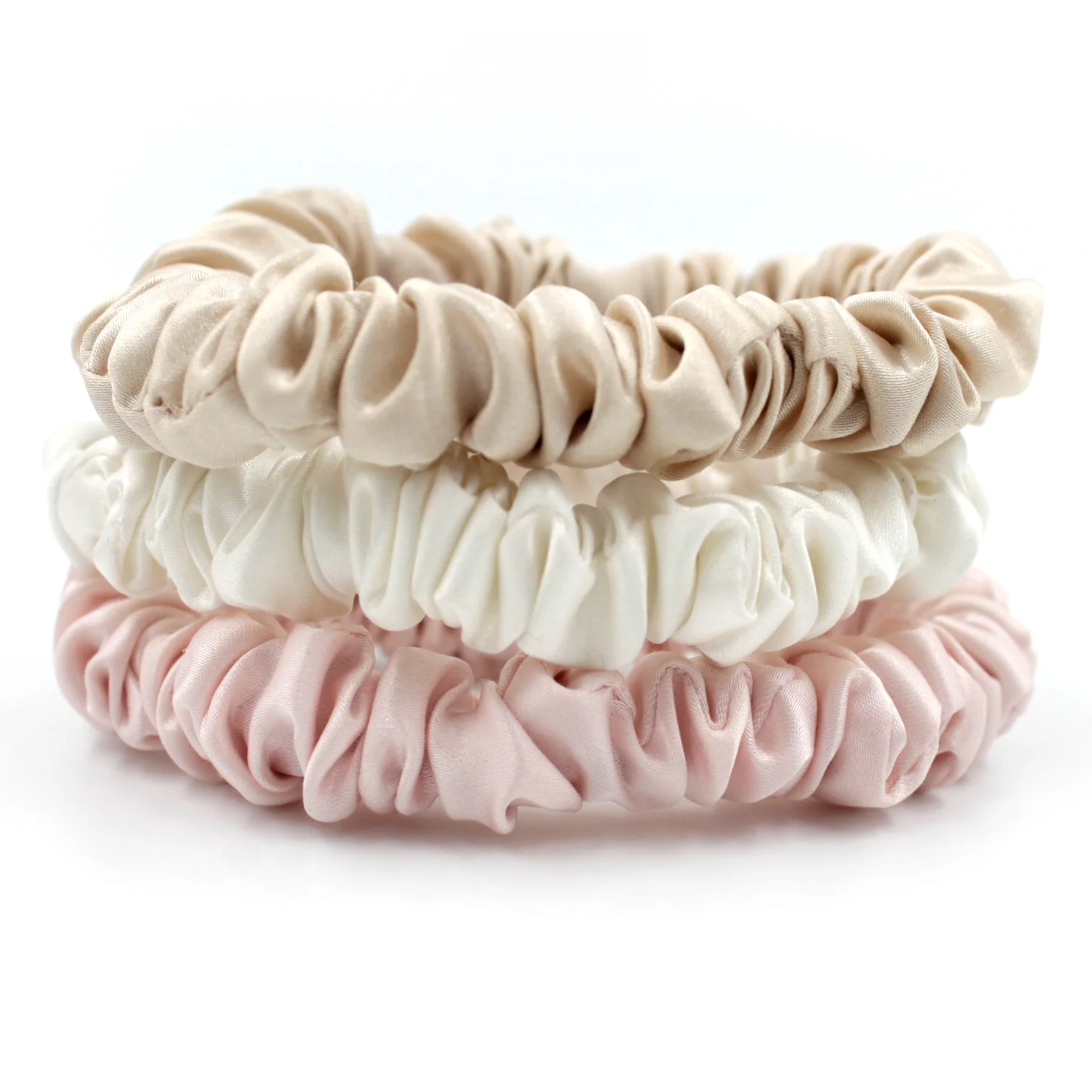Silk Scrunchies - Ivory, Pink, Sand - Image 22