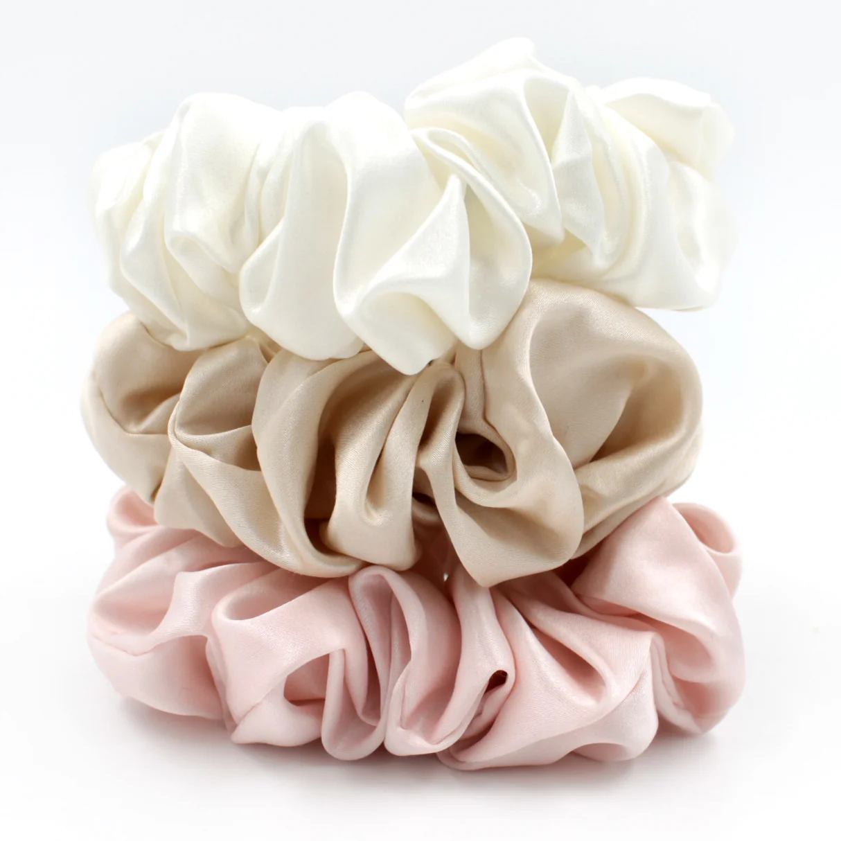 Silk Scrunchies - Ivory, Pink, Sand - Image 24