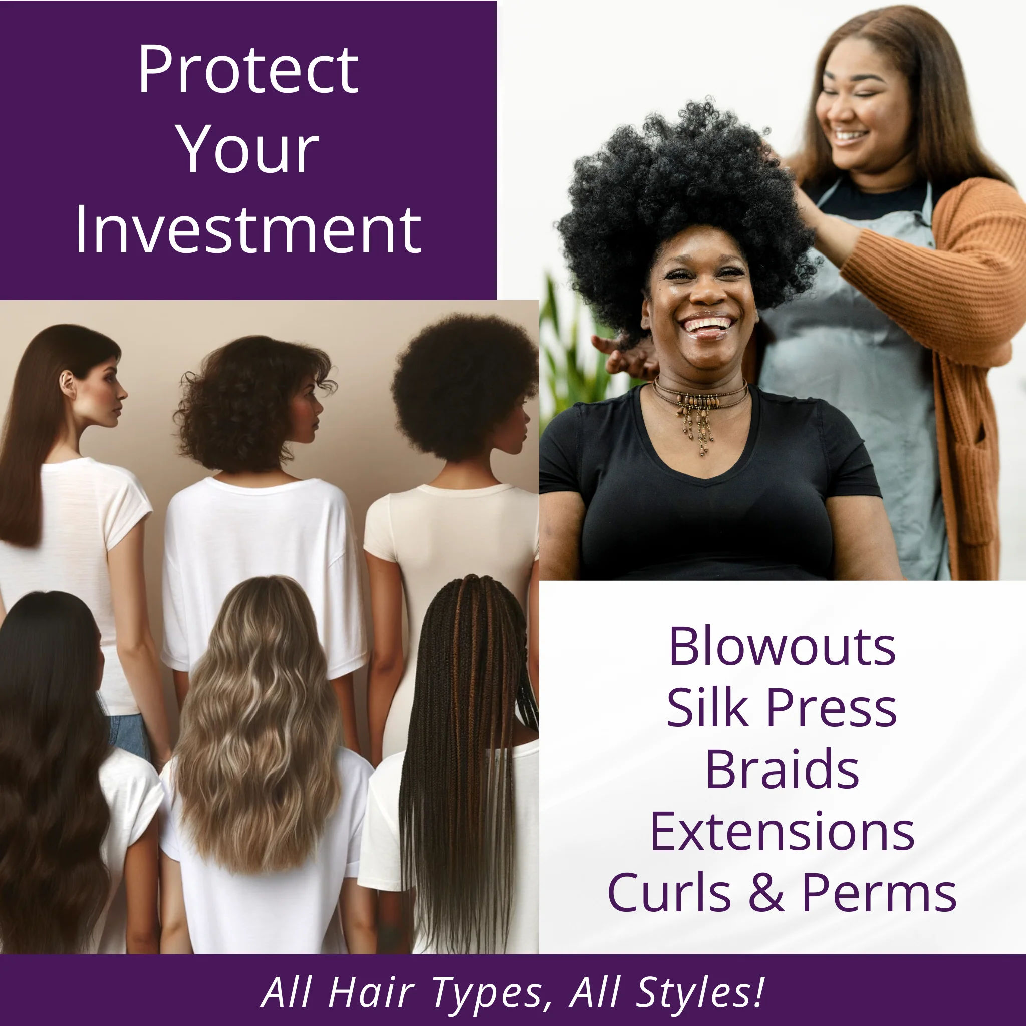 Silk Square Head Scarf - Lilac - Image 9